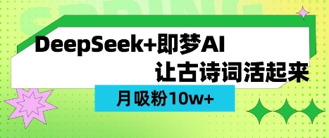 用DeepSeek做AI 古诗词视频，涨粉 10W+(保姆级教程)-新旭资源网