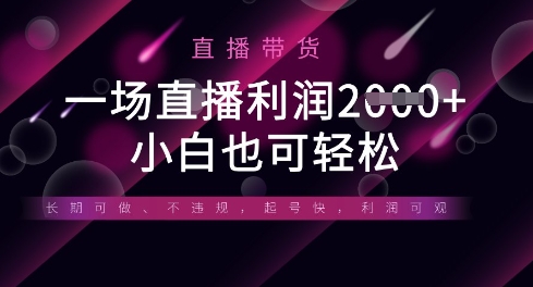 半无人直播带货,一场利润数张,适合所有平台玩法,小白也可轻松-新旭资源网